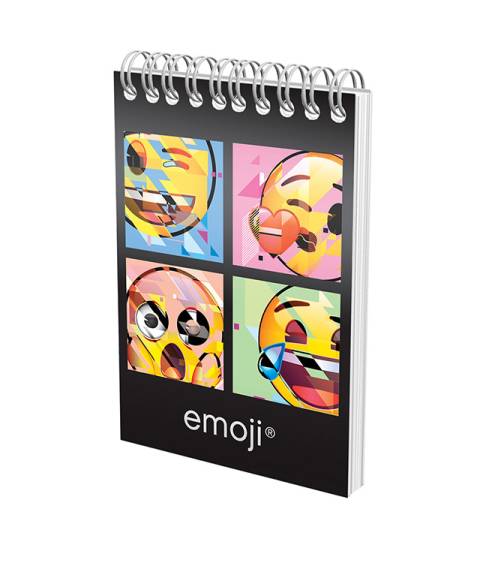 Blocnotes cu spira A6 70file matematica 80g/mp Emoji Clasic