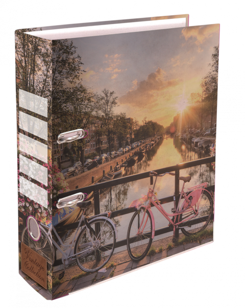 Biblioraft, VINTAGE A4 80mm colturi metalice Amsterdam