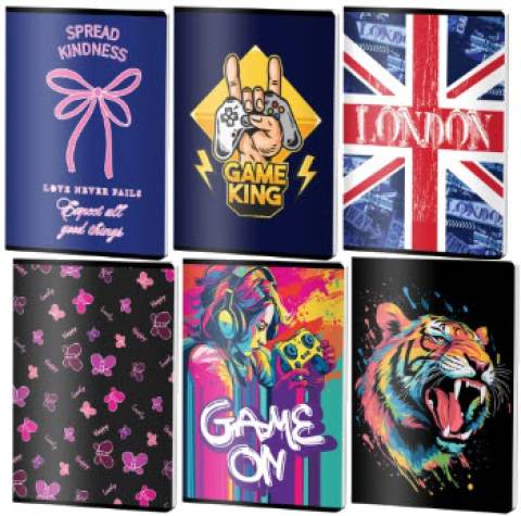 Caiet Dictando, A4, Pigna , coperta plastic, 60file, 70 gr, MIX