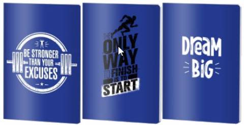 Caiet Dictando, A4, Pigna , coperta plastic, 60file, 70 gr, MIX BLU