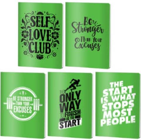 Caiet Dictando, A5, Pigna , coperta plastic, 48file, 70 gr, MIX VERDE