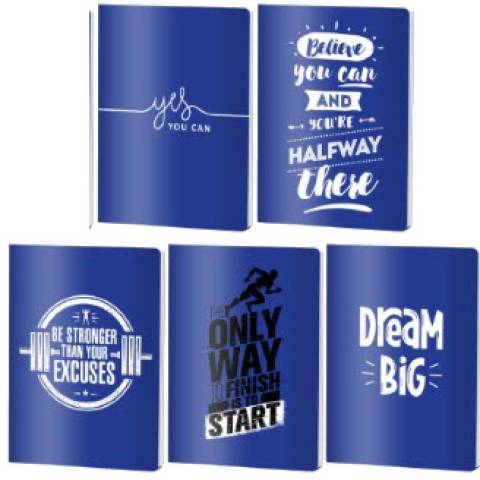 Caiet Matematica, A5, Pigna , coperta plastic, 48file, 70 gr, MIX BLU