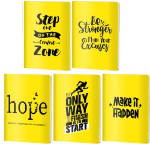 Caiet Matematica, A5, Pigna , coperta plastic, 48file, 70 gr, MIX GALBEN