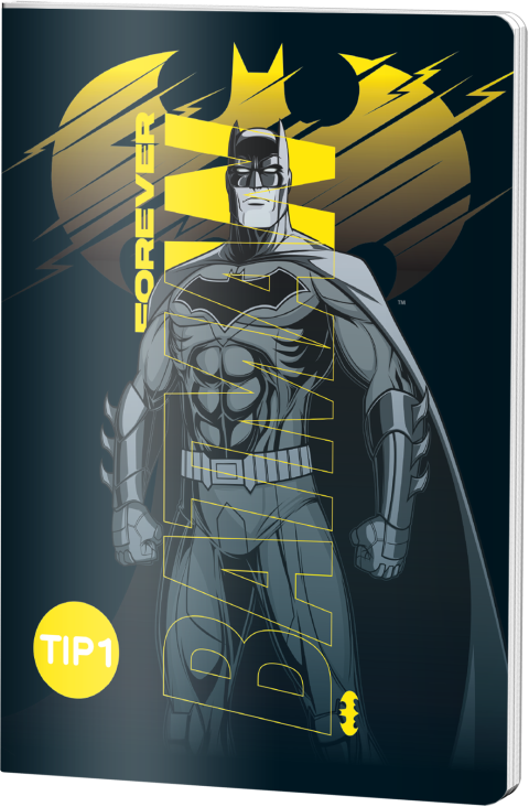 Caiet Tip1, A5, BATMAN, 24file, 70gr POWER