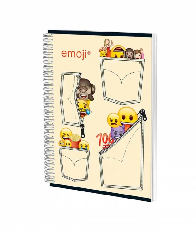 Caiet Spira Matematica, A4, Emoji Clasic, 80file, 70gr